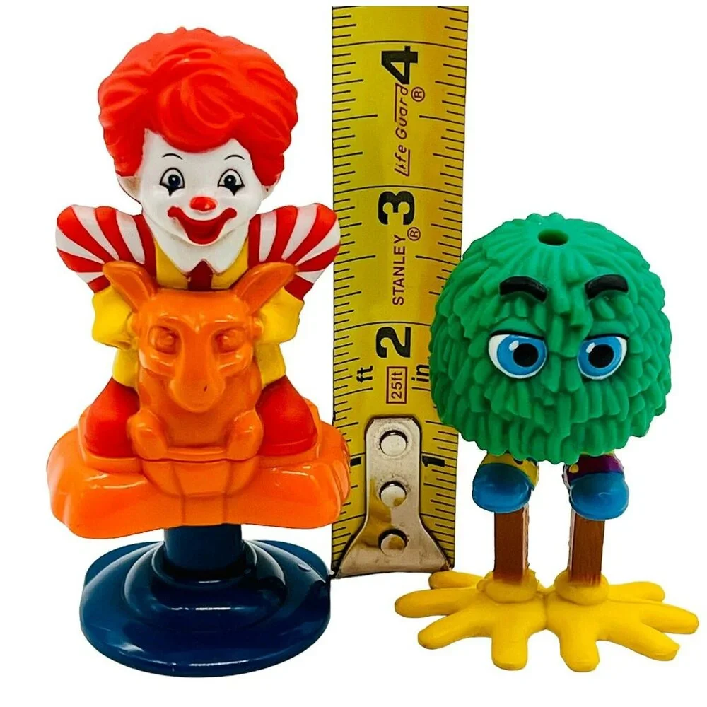 McDonalds‎ 1989 Funny Fry Friend Baby Ronald on Pogo Stick Happy Meal Toys